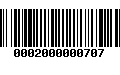 Código de Barras 0002000000707