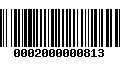 Código de Barras 0002000000813