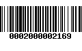 Código de Barras 0002000002169