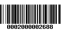 Código de Barras 0002000002688