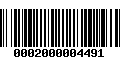 Código de Barras 0002000004491