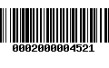 Código de Barras 0002000004521