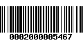 Código de Barras 0002000005467