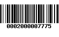 Código de Barras 0002000007775