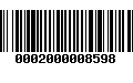 Código de Barras 0002000008598