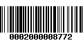 Código de Barras 0002000008772