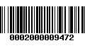 Código de Barras 0002000009472