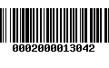 Código de Barras 0002000013042