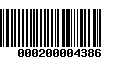 Código de Barras 000200004386