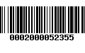 Código de Barras 0002000052355