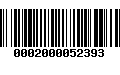 Código de Barras 0002000052393