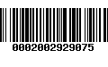 Código de Barras 0002002929075