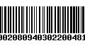 Código de Barras 00020809403022004819