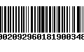 Código de Barras 00020929601819003486