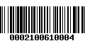 Código de Barras 0002100610004