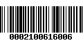 Código de Barras 0002100616006