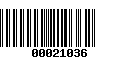 Código de Barras 00021036