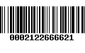 Código de Barras 0002122666621