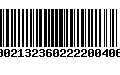 Código de Barras 00021323602222004069