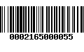 Código de Barras 0002165000055