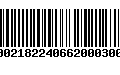 Código de Barras 00021822406620003008