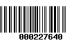 Código de Barras 000227640