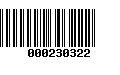 Código de Barras 000230322