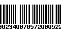 Código de Barras 00023400705720005223