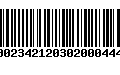 Código de Barras 00023421203020004449