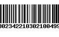 Código de Barras 00023422103021004990