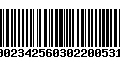 Código de Barras 00023425603022005318