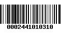 Código de Barras 0002441010310