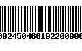 Código de Barras 00024504601922000009