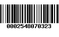 Código de Barras 0002548070323