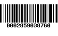 Código de Barras 0002859038760