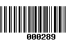 Código de Barras 000289