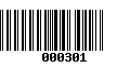 Código de Barras 000301