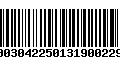 Código de Barras 00030422501319002297