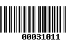 Código de Barras 00031011