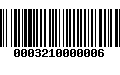 Código de Barras 0003210000006