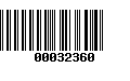 Código de Barras 00032360