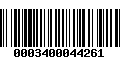 Código de Barras 0003400044261