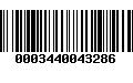 Código de Barras 0003440043286