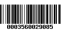 Código de Barras 0003560029085