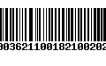 Código de Barras 00036211001821002023