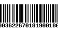 Código de Barras 00036226701819001800