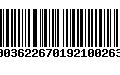 Código de Barras 00036226701921002634