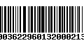 Código de Barras 00036229601320002136