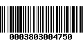 Código de Barras 0003803004750