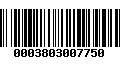 Código de Barras 0003803007750